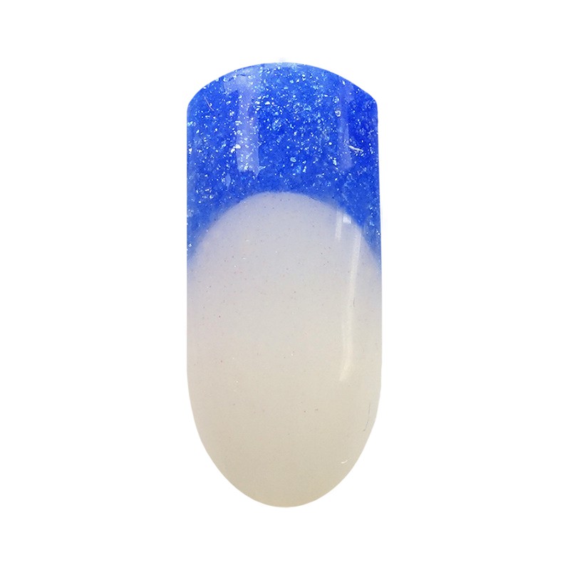 Akrylový prášok použitý pri zdobení. Je tmavej modrej farby a obsahuje jemnú perleť. Používajte ho spolu s acrilic liquidom. Štetec namočte do liquidu a následne do akrylového prášku. Guľočku, ktorá vám vznikla, môžete roztláčať a takto necht vymodelovať. Zdobenie na záver zafixujte.